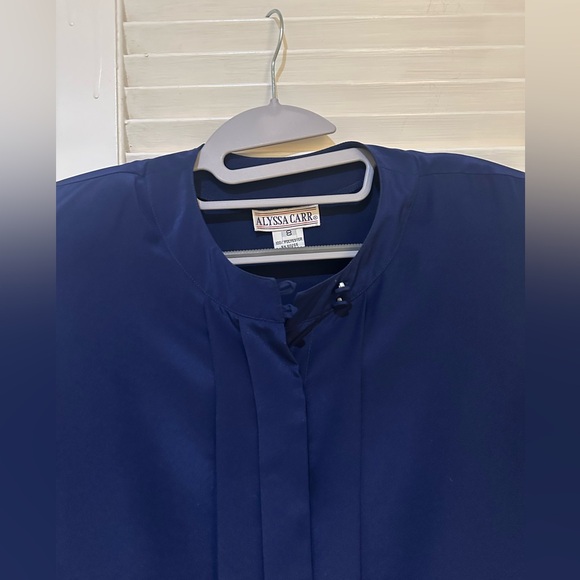 Vintage Navy Blouse & Skirt Set - Picture 4 of 6